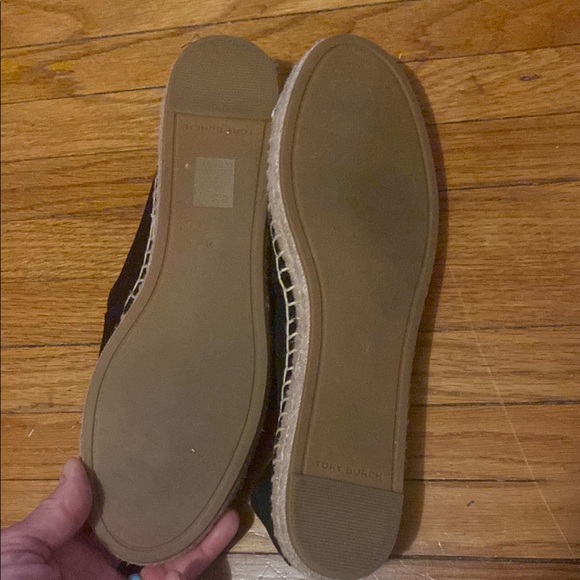 Tory Burch Black and Cream Espadrille Flats Woman 9 1/2 - Picture 5 of 8
